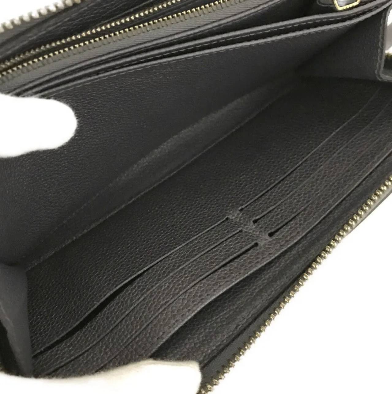 Louis Vuitton Gray Studded Empreinte Long Zip Wallet